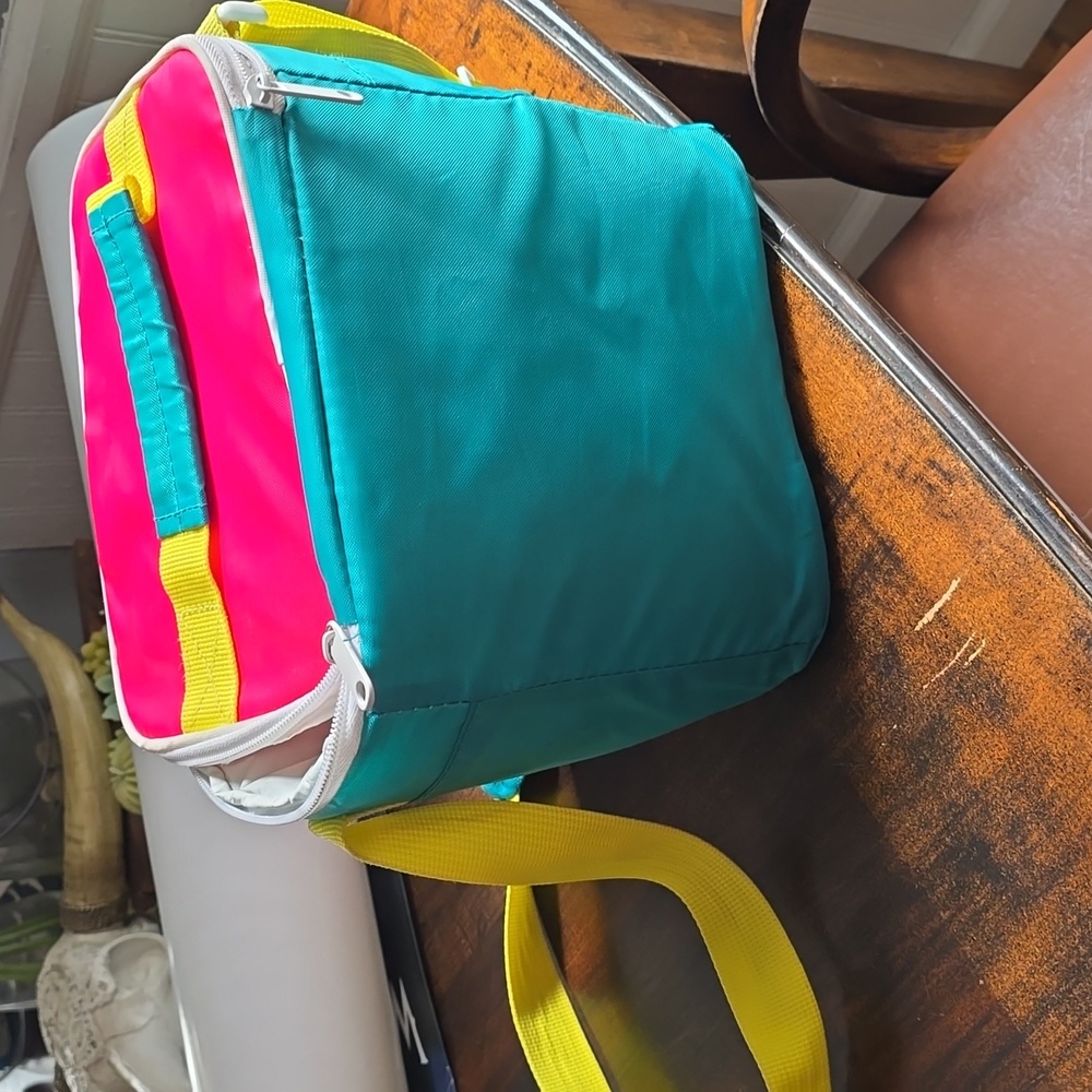 Igloo Retro Softsided Lunch Bag- Pink, Teal, and Yellow - Picture 4 of 6